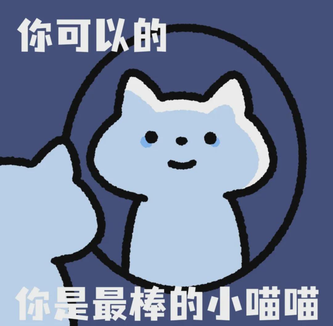 你可以的，你是最棒的小喵喵