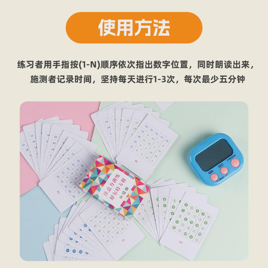 舒尔特方格注意力训练方法