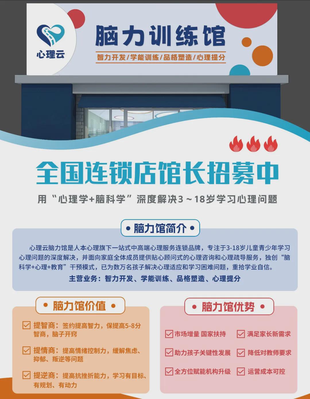 心理云脑力训练馆加盟热线