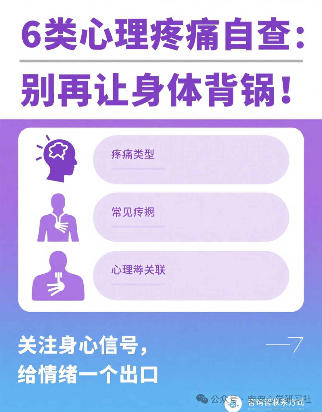 6类心理疼痛自查：别再让身体背锅！
