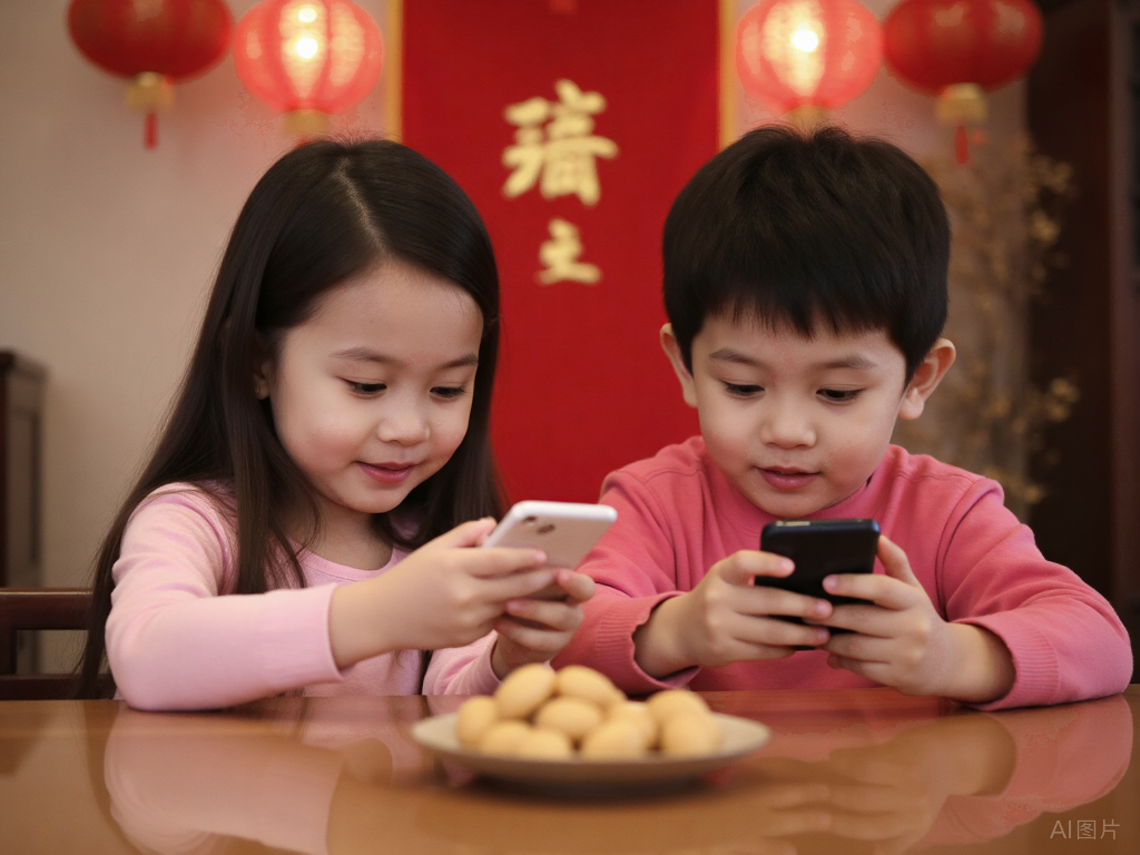 孩子玩手机上瘾